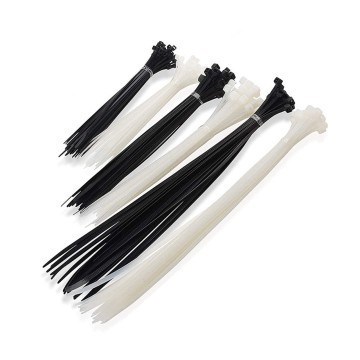 100-Pack Multi-Color Nylon Cable Ties – Assorted Sizes 4 To 24 Inch (Industrial Self-Locking)