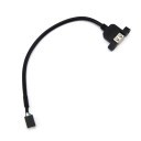 USB 4-Pin to Single USB Type-A with Panel Mounts (Black)