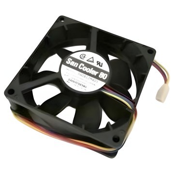 Sanyo Denki San Cooler 80 8025 12V 0.09A Dual Ball Bearing Cooling Fan