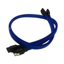 SAS SSD High Speed 6Gbps SATA3 Cable High Density Sleeved Blue
