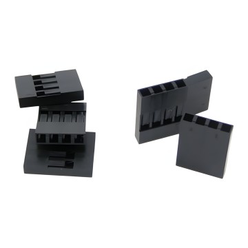 Dupont 4 Pin Female Motherboard Connector No Label Black