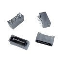 Serial ATA SATA Data Type A 7 Pin Male Straight DIP Connector Black