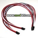 Premium Single Sleeved Seasonic Modular Cables Set (White/Red/Black)