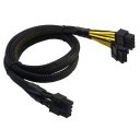 GPU 8 Pin to Dual 8 Pin PCIE Power Cable for Dell PowerEdge R530 R720