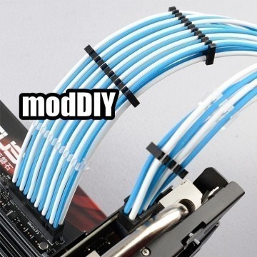 Hoxfly 24-Piece Cable Comb Set – PE Material, Includes 24-pin X4, 8-pin X12, 6-pin X8, For 2.1-3mm Cables – Black Wire Organizer For PC, Office, Home