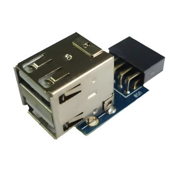 Internal USB 9 Pin to Double 2 x USB Type A Female Adapter PCB Board