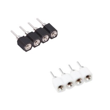 RGB 12V LED Light Strip 4 Pin Male to Female Connector Black White