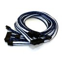 Corsair AX860 Custom Single Sleeved Modular Cables (Black/Blue & White)