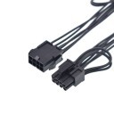 Premium 8 Pin CPU Power to 8 Pin PCIE Adapter Cable 10cm All Black