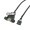 USB 2.0 5-Pin Header to Type-A Extension Cable with Panel Mounts (Black)