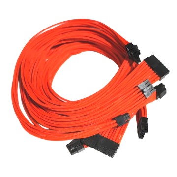 Single Sleeved Power Supply Modular Cables Kit Orange for Corsair AX