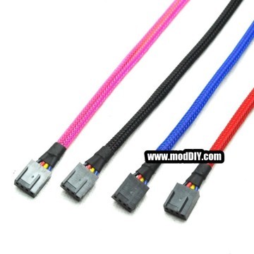 Custom Length 4-Pin PWM Fan Sleeved Female-to-Female Cable