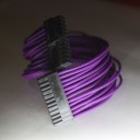Single Sleeved Power Supply Modular Cable 24-Pin to 24-Pin Female - Purple