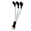 5pin VGA Mini Connector to Triple PWM 4pin Fan Sleeved Cable Splitter