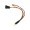 Mini 3 Pin GPU Female to Mini 2 Pin GPU Male and 4 Pin Fan Male Cable