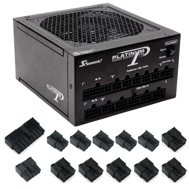 Fuente de alimentación 660 W, ATX, 10 x Conectores SATA Seasonic Platinum-660 Negro 