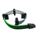 Premium Single Sleeved SATA Modular Cable 6 Pin to 4 x Molex for Corsair AX850