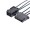 Premium 6 Pin PCIE Power to 4 Pin Molex Adapter Cable 10cm All Black