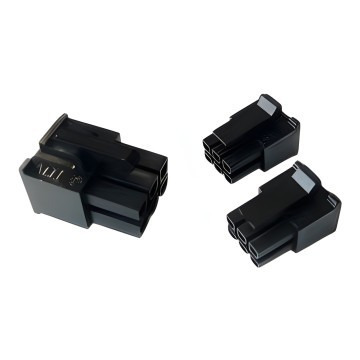 6 Pin Molex Mini Fit Jr PCIe Female Connector Black