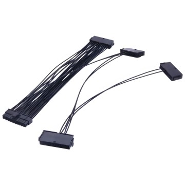 Four Power Supply Adapter Cable Black