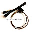 9-Pin USB Internal Header Y Splitter Cable + Molex Powered (5cm)