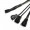 Corsair-Style 3-Pin Fan 3-Way Y Splitter Ribbon Cable (50cm to 200cm)