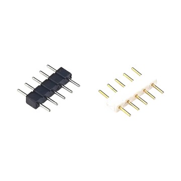 RGBW 12V LED Light Strip 5 Pin Male to Male Plug Connector