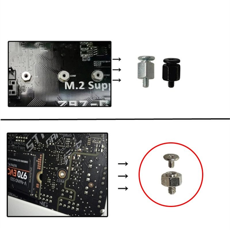 ITX Laptop M.2 SSD Drive Mounting Standoff Spacer and Screw Kit for Asus MODDIY