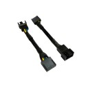 4 Pin CPU PWM Fan to 5 Pin Fan Header Adapter Sleeved Cable for HP ML350