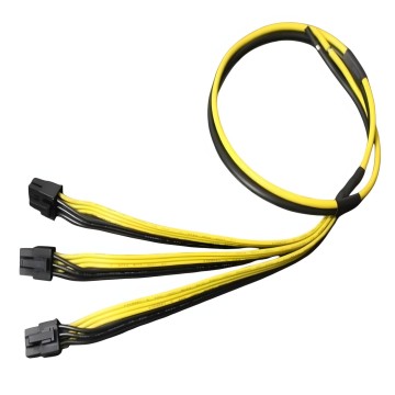 Triple 6Pin PCIE to Open End Split Power Cable
