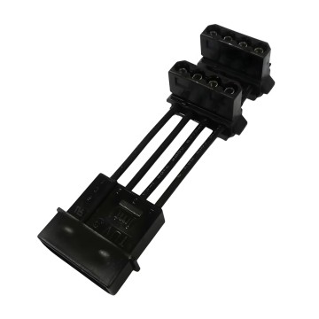 4 Pin Molex to 90 Degree 2 x 4 Pin Molex Power Adapter