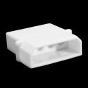 4-Pin PSU Molex Power Male Connector w/ Pins - White