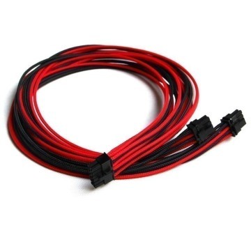 Corsair AX850 AX750 PCIe Dual 6+2 Pin Single Sleeved Cable (Red/Black)