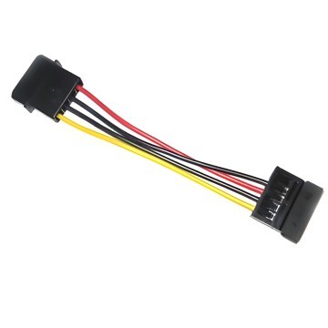 4 Pin Molex Peripheral Power Connector to SATA Power Adapter