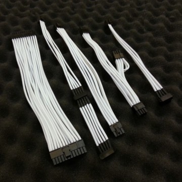 Silverstone SX600-G Premium Single Sleeved Modular Cable Set (White)