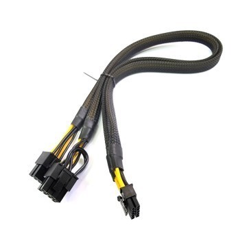 Mini 10 Pin to 8 Pin and 6 Pin GPU PCIE Power Cable for Lenovo RD450 ...