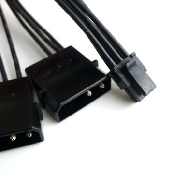 Dual 4-Pin Molex to Apple G5/Mac Pro Mini 6-Pin Video Card Power Cable