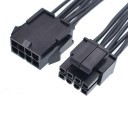 Premium 8 Pin PCIE to 8 Pin CPU EPS Power Adapter Cable 10cm All Black