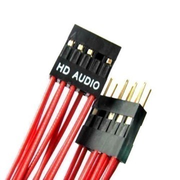 Premium Red Wire HD Audio 10-Pin Internal Header Extension Cable (50cm)