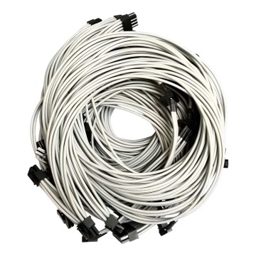 Premium Single Sleeved Modular Cables Grey Silver for EVGA