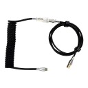 Premium Sleeved Pro Coiled Keyboard Cable USB A to USB Type C 250cm