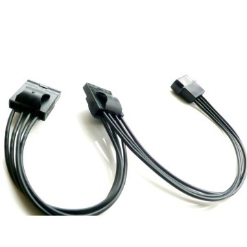 4-Pin Molex Male to 2 x 4-Pin Molex Female Y Cable Splitter (20+15cm)