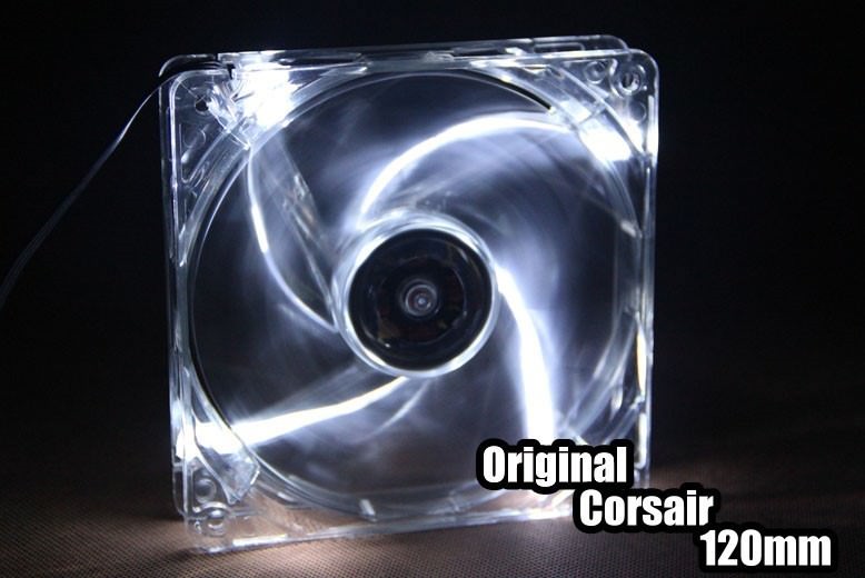gevinst Gør det godt Barbermaskine Corsair Original 120mm 12025 Transparent Fan with White LED - MODDIY