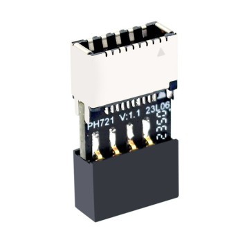 NFHK USB 3.1 Front Panel Socket Key-A Type-E to USB 2.0 9Pin 10Pin Motherboard Header Male Extension Adapter