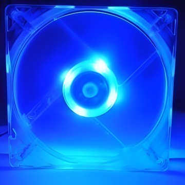 Ultra Silent 8cm 8025 Blue LED Fan 4 Pin Molex