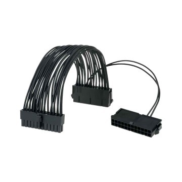 Dual Power Supply Adapter Cable Black