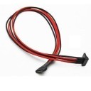 Premium Single Braid Sleeved SATA Extension Cable (Black/Red)