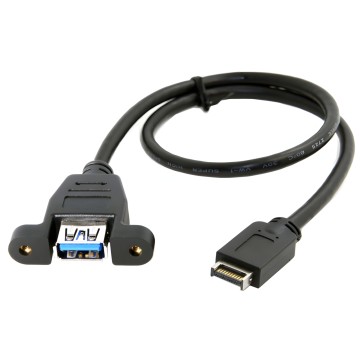 USB 3.1 Type E Front Panel Header to Type A Female Adapter Cable 50cm