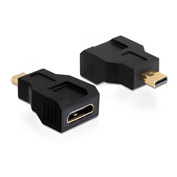 Mini HDMI to Micro HDMI Adaptor with Gold Plated Connector
