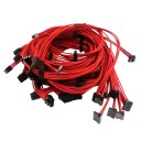 Premium Single Braid Modular Cable Complete Set Red for SilverStone
